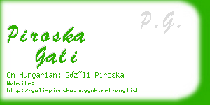 piroska gali business card